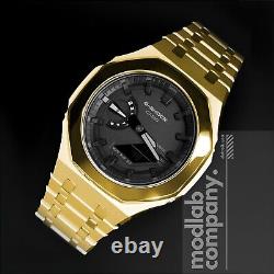 New 2024 Gold Custom Casio G-Shock GA2100 Mod Watch Casioak Gift For Man