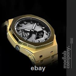 New 2024 Gold Custom Casio G-Shock GA2100 Mod Watch Casioak Gift For Man