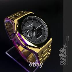 New 2024 Gold Custom Casio G-Shock GA2100 Mod Watch Casioak Gift For Man