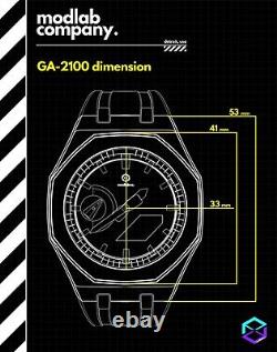 New 2024 Gold Custom Casio G-Shock GA2100 Mod Watch Casioak Gift For Man