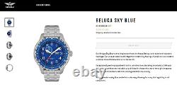New Aeromat Pilot Beluga Automatic Stainless Steel withBlue Dial & 24HR dial Watch