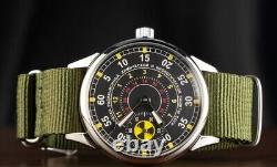 New! Molniya Aviation watch Mechanical Russian Men Soviet USSR Wrist Pilot Rare