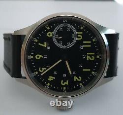 PILOT's 43mm All Steel Genuine Swiss UT6497 Fleiger Aviator's Army Wristwatch