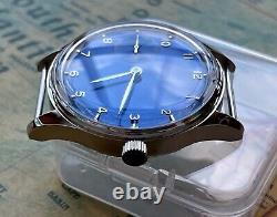 Pilot Mechanical 42mm Hand Winding Men's Watch Sapphire Glass Blue Dial