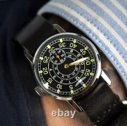 Pobeda Watch Mechanical Aviator Soviet Russian USSR Military Men Rare Vintage 20