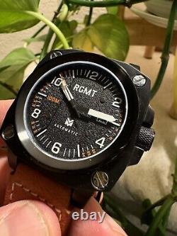 RGMT Altimeter Black Brown, Men's Watch, $600 MSRP, Automatic, Leather Strap