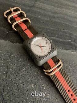 Rare 1960s Vintage Tanus Pilot Military Automatic Swiss Army Watch Uhr Orologio