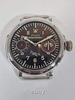 Record Laco Aviator Jagdgeschwader Vintage Luftwaffe Pilots WWII Swiss Men Watch