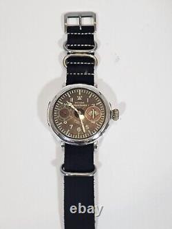 Record Laco Aviator Jagdgeschwader Vintage Luftwaffe Pilots WWII Swiss Men Watch