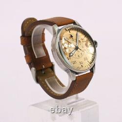 Replica German Pilots Watch Vintage WW2 Style with Brown Face NAV337