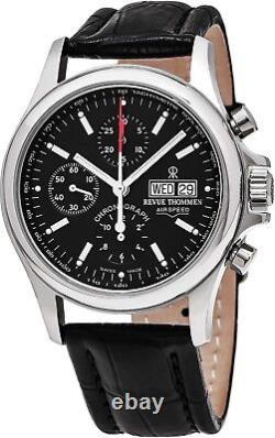Revue Thommen Men's Pilot Leather Strap Chronograph Automatic Watch 17081.6534