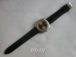 Rovest pilot aviator men's two tone dial military vintage L248 swiss wrist watch