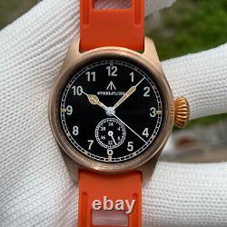 STEELDIVE Men Pilot Watch 20Bar Bronze Military Quartz Wristwatch Luminous VH60