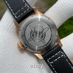 STEELDIVE Men Pilot Watch 20Bar Bronze Military Quartz Wristwatch Luminous VH60