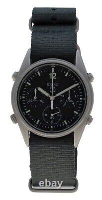 Seiko 1989 RAF 37mm Chronograph Royal Airforce Gen 1 Pilots Watch 7A28-7120