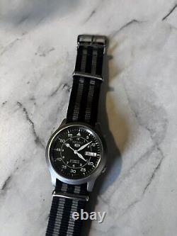 Seiko 5 7S26A Military Green Dial Stainless Pilot Automatic Watch 7S26-02J0