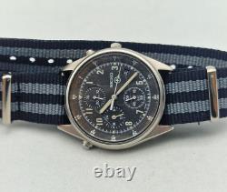 Seiko 7t27-7a20 Raf Military Issued P Pilot Watch Quartz Man's /k025