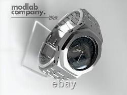 Silver Custom Casio G-Shock GA2100 Mod Watch Casioak Gift For Man Ship from USA