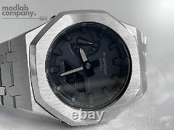 Silver Custom Casio G-Shock GA2100 Mod Watch Casioak Gift For Man Ship from USA