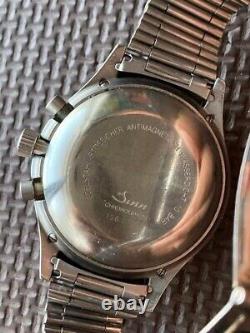 Sinn 156 b Pilot Military Chronograph Automatic Steel on Bracelet Men's Watch