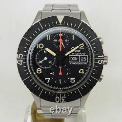 Sinn 156 b Pilot Military Chronograph on Bracelet Men's Watch 43mm