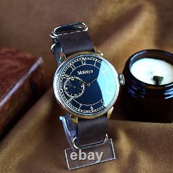Soviet WATCH Marriage PILOT 1950s Limited Edition USSR Ø50 mm with Leather Band