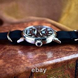 Soviet WRISTWATCH AVIATOR Marriage PILOT VINTAGE MILITARY STYLE Leather Band