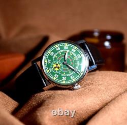 Soviet Wristwatch Pobeda Pilot Vintage ZIM Aviator Mens Military Wristwatch