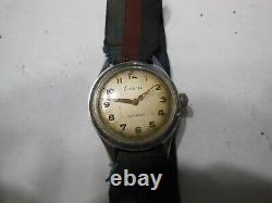 VINTAGE Ewert's 31.4 mm Steel Mens Watch Military pilot Wristwatch WW2 era auto