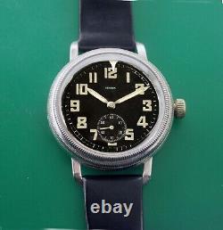 Vintage 1930's WWII Military Pilots Bomber Aviator Watch 37mm HELBROS Super Rare