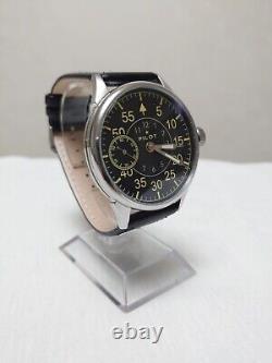 Vintage 1970 s Molnija Soviet 18 jewel converted wristwatch military watch Pilot