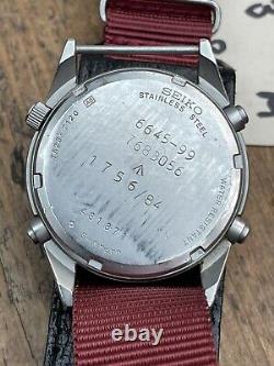 Vintage 1984 Seiko Gen 1 Raf British Military Pilots Chronograph