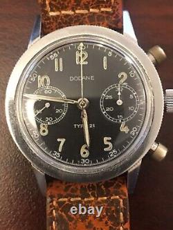 Vintage Dodane Type 21 Military Pilot Watch Rare