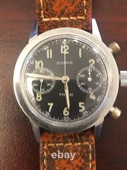 Vintage Dodane Type 21 Military Pilot Watch Rare