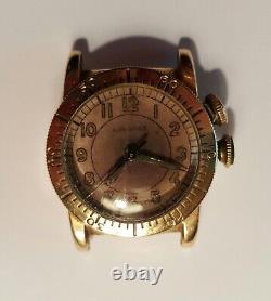 Vintage Longines Weems 1940's Pilot Men's watch Gold filled WWII Era (Q52PUK)