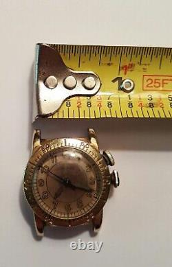 Vintage Longines Weems 1940's Pilot Men's watch Gold filled WWII Era (Q52PUK)