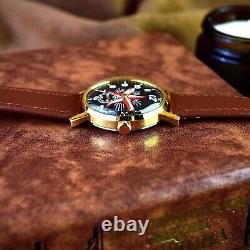 Vintage Military Watch Pobeda Red Star Antique Soviet Pilot Mechanical Watch