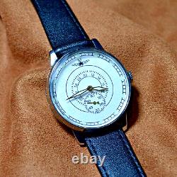 Vintage Military Watch Pobeda USSR Pilot Aviation Mechanical Men's Wristwatch