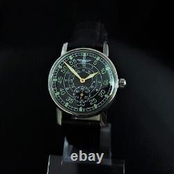 Vintage Military Watch USSR Pilot Aviation Mechanical Wristwatch Pobeda