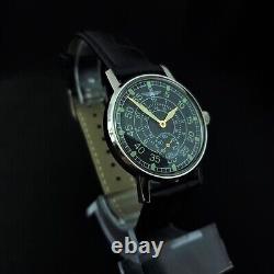 Vintage Military Watch USSR Pilot Aviation Mechanical Wristwatch Pobeda