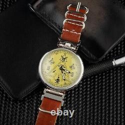 Vintage Molniya Watch Masonic Mechanical Soviet Russian USSR Molnija Men Leather