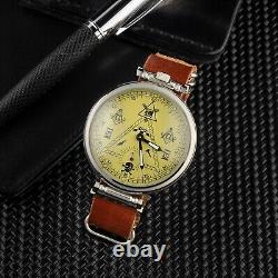 Vintage Molniya Watch Masonic Mechanical Soviet Russian USSR Molnija Men Leather