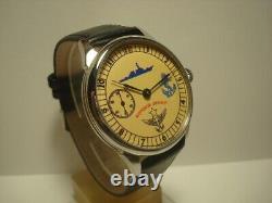 Vintage Molniya Watch Mechanical Wrist Military Marine Russian Molnja Anchor Old