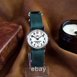 Vintage Watch Pobeda Pilot Molitary Soviet Watch with Leather Band