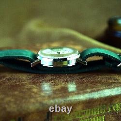 Vintage Watch Pobeda Pilot Molitary Soviet Watch with Leather Band