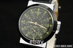 Vintage military WAR2 WW2 style pilots watch OLD stock Pobeda PILOT