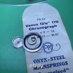 Vtg Clinton/Venus 170 Chronograph Pilot/Military Style Watch-Refurbished