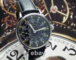 Watch Marriage 3602 OPEN FACE Men's Wristwatch 18 Jewels PILOT AVIATION Style