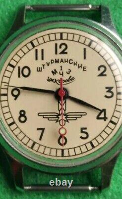 Watch USSR Vintage Mechanical Sturmanskie 15 j. Military Pilots Pobeda 1Mchz