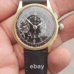Welsbro Chronograph Military Pilot 1940s Rare Mens Wrist Watch